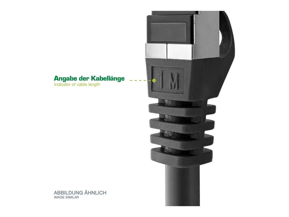 InLine Patchkabel - S/FTP (PiMf) - Cat.8.1 - 2000MHz - halogenfrei - schwarz - 0,5m