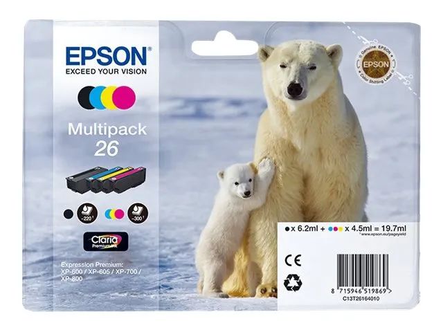 Epson 26 Multipack - 4er-Pack - Schwarz, Gelb
