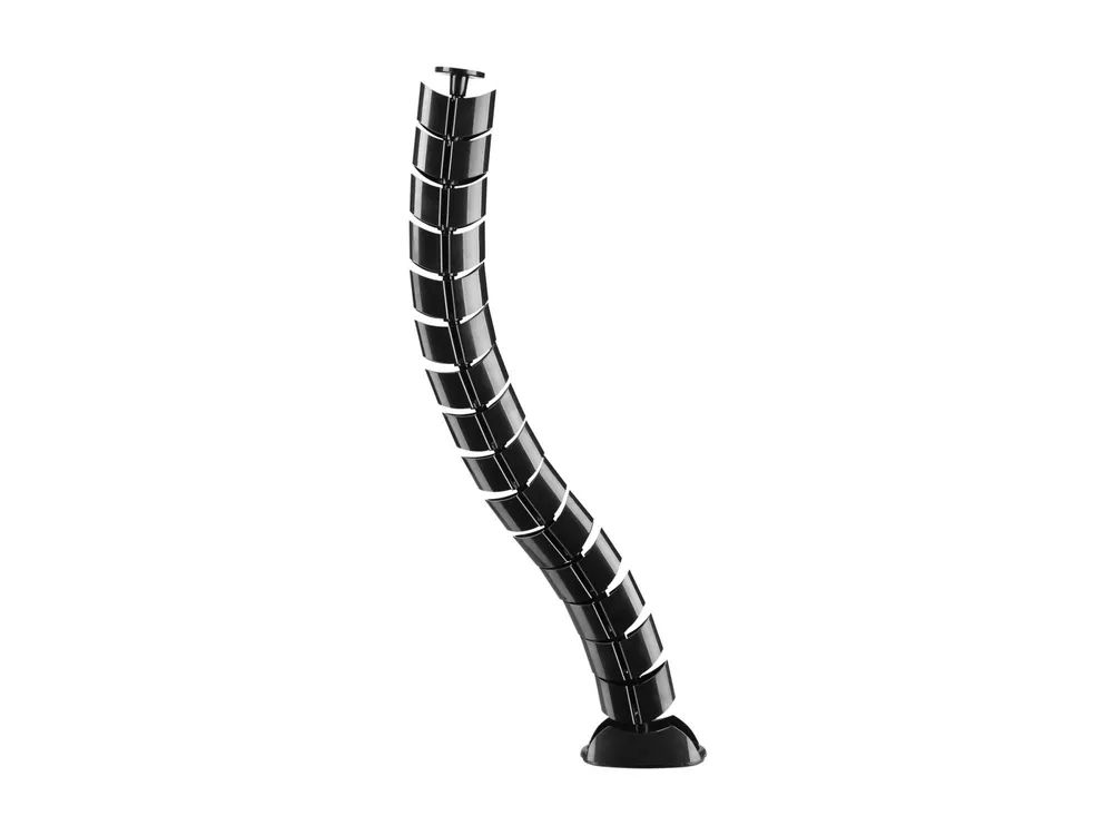 InLine Kabelkanal flexibel - vertikal für Tische - 2 Kammern - 0,80m - schwarz