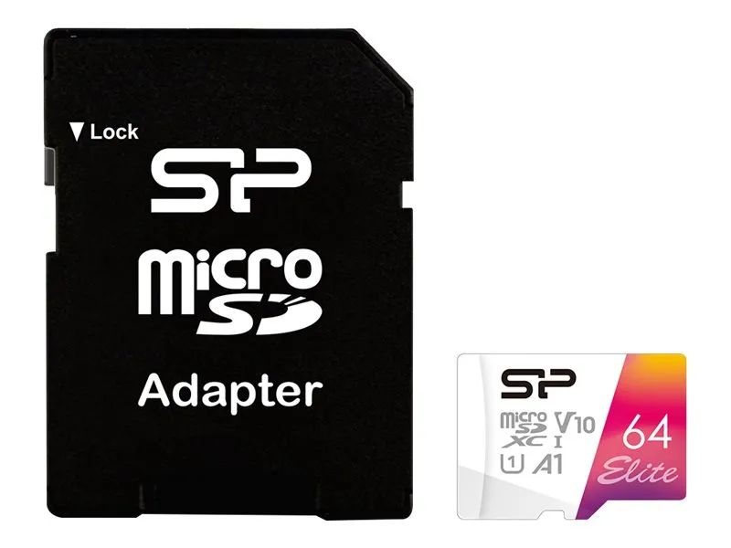 Silicon Power Elite - Flash-Speicherkarte (microSDXC-an-SD-Adapter inbegriffen)