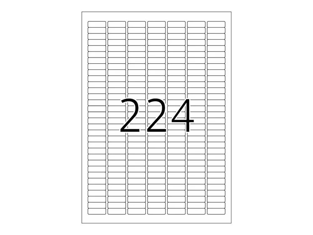 HERMA Special - Papier - matt - permanent selbstklebend - beschichtet - weiß - 25.4 x 8.5 mm - 90 g/m² - 5600 Etikett(en) (25 Bogen x 224)