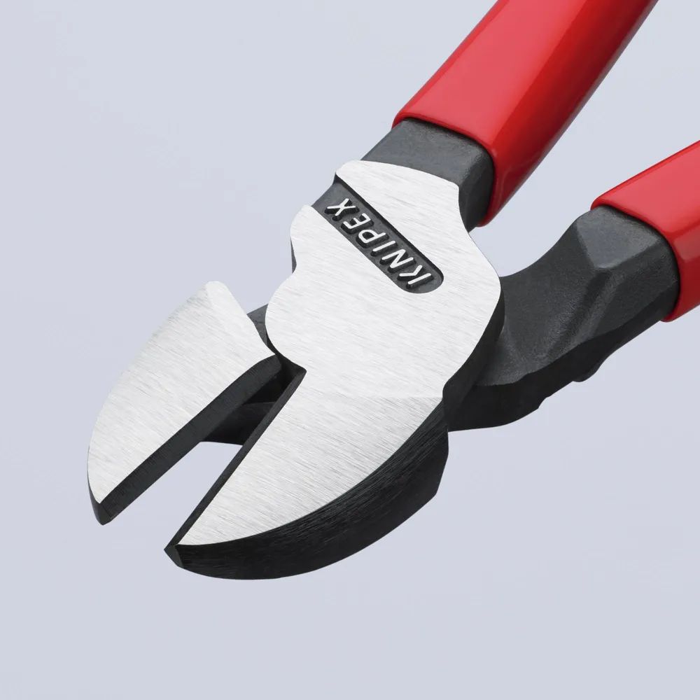 KNIPEX Kraft-Seitenschneider mit Kunststoff überzogen schwarz atramentiert 200 mm