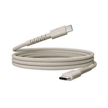 Fresh 'n Rebel USB-C zu USB-C silikon geflochtenes Kabel "FlexWave" 2m, 100W Silky Sand