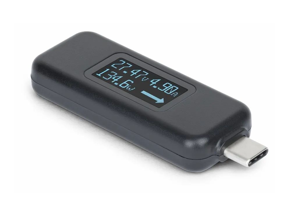 StarTech.com USB-C Power Tester, Bi-Directional Digital Voltage/Current