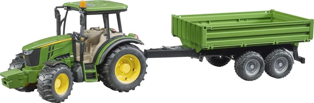 Bruder John Deere 5115 M mit Bordwandanhänger - Traktor-Modell - 3 Jahr(e) - Kunststoff - Schwarz - Grün - Gelb
