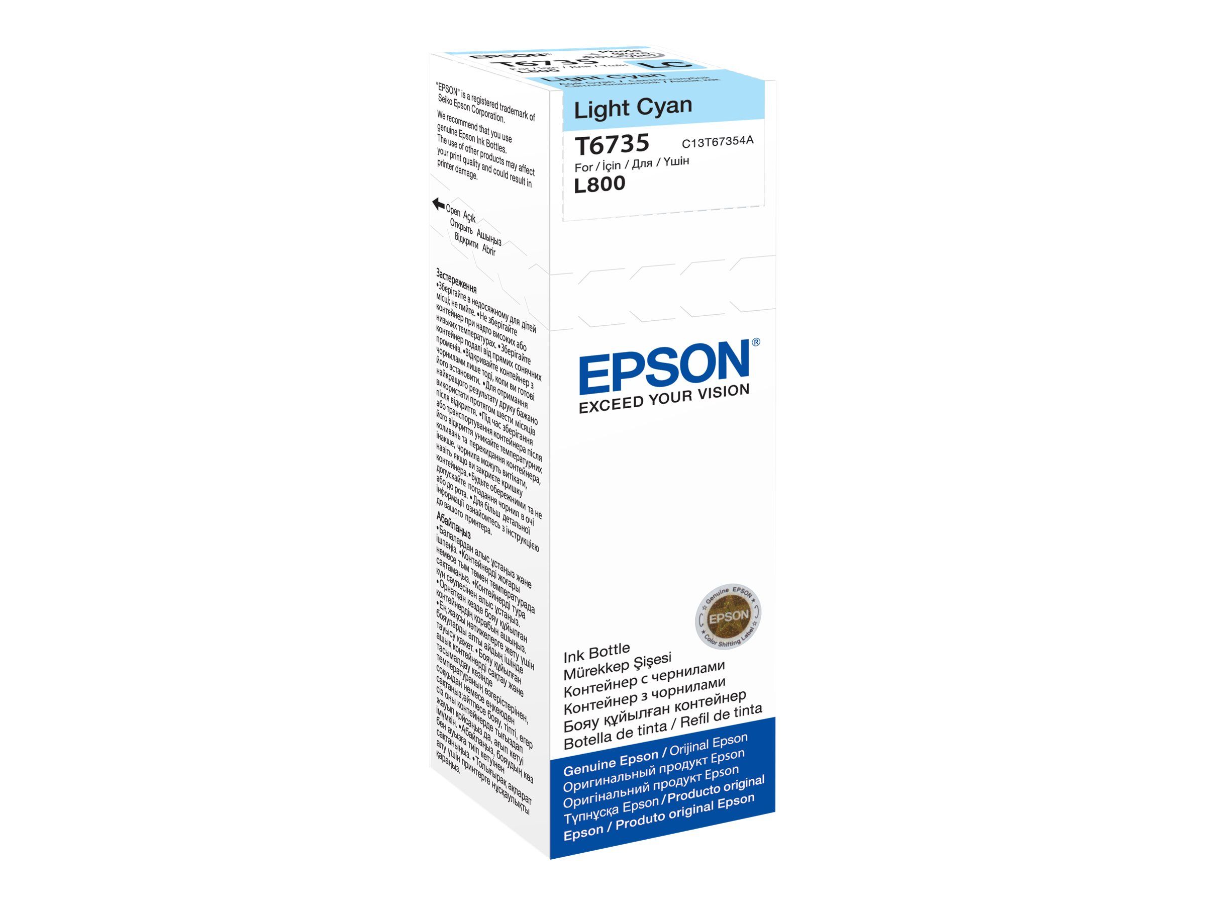 Epson T6735 - 70 ml - hell Cyan - Original - Nachfülltinte
