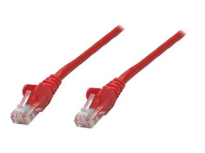 Intellinet Network Patch Cable, Cat6A, 0.25m, Red, Copper, S/FTP, LSOH / LSZH, PVC, RJ45, Gold Plated Contacts, Snagless, Booted, Polybag - Patch-Kabel - RJ-45 (M)