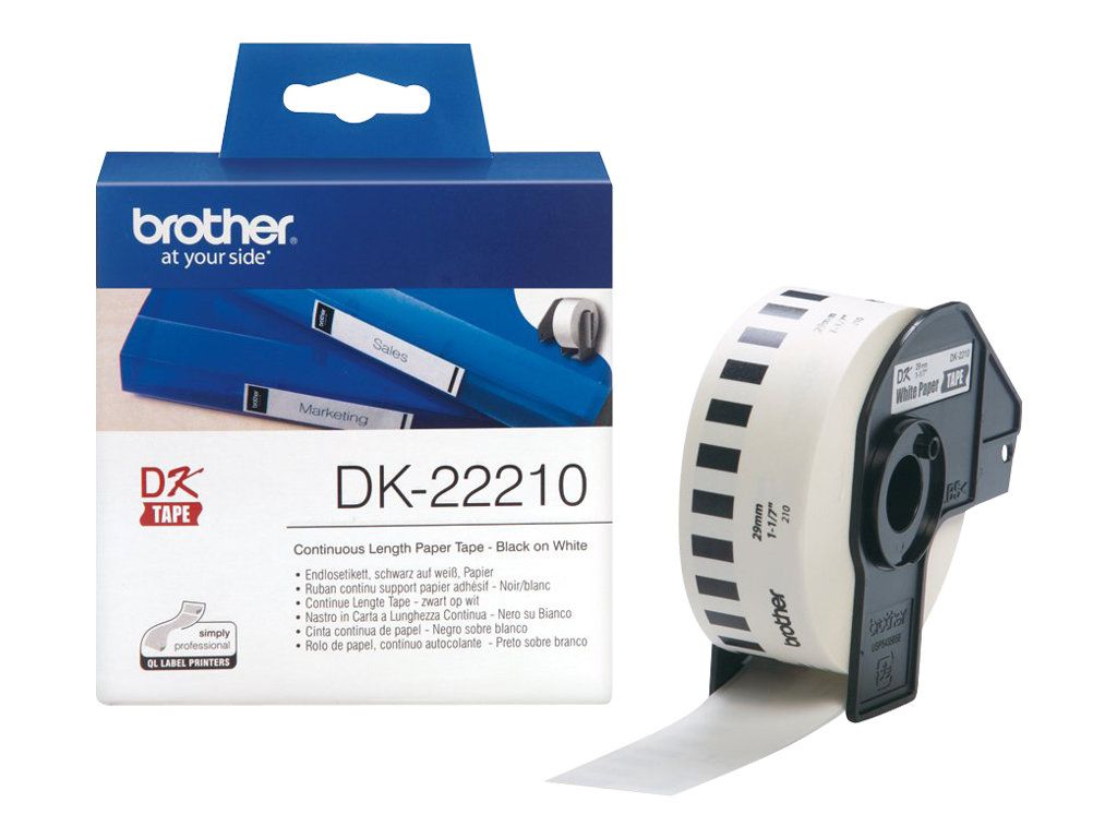 Brother DK-22210 - Schwarz auf Weiß - Rolle (2,9 cm x 30,5 m)