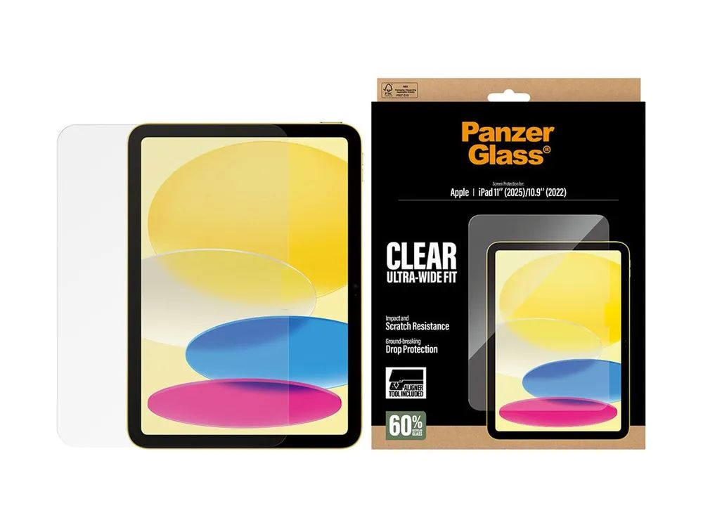 PanzerGlass Bildschirmschutz für Tablet - ultraweite Passform, mit FASTFIT-Werkzeug - Glas - klar - für Apple 10.9-inch iPad (10. Generation)