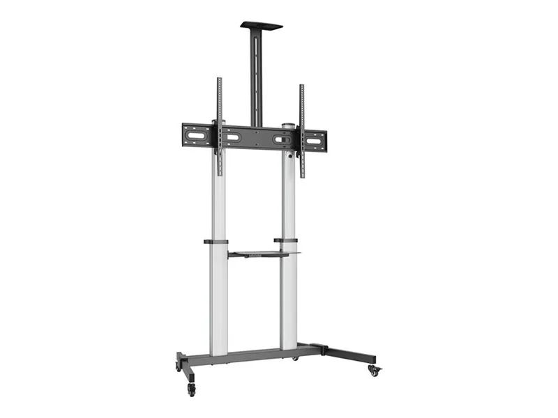 Equip Eco - Wagen - für Flachbildschirm / AV-Ausrüstung - ultra-large display, LFD, trolley - Kunststoff, stainless steel, Aluminium - Schwarz - Bildschirmgröße: 152.4-254 cm (60"-100")