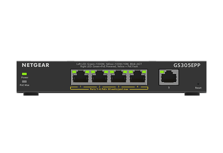Netgear Plus GS305EPP - Switch - Smart - 5 x 10/100/1000 (4 PoE+)