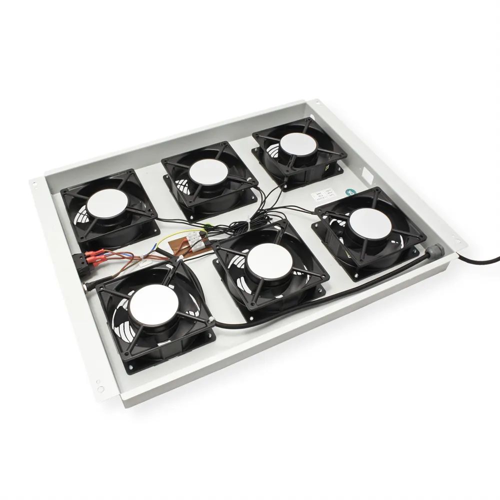 ROLINE 19-Zoll Dachlüftereinheit 6 Lüfter, ON/OFF für Serverschrank der PRO Serie grau