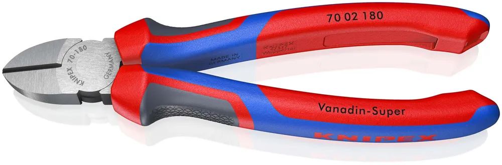 KNIPEX Seitenschneider mit Comfort-Griffen schwarz atramentiert 180 mm
