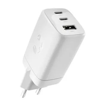 Fresh 'n Rebel 2x USB C+A Wall Charger 67W PD, Ice Grey