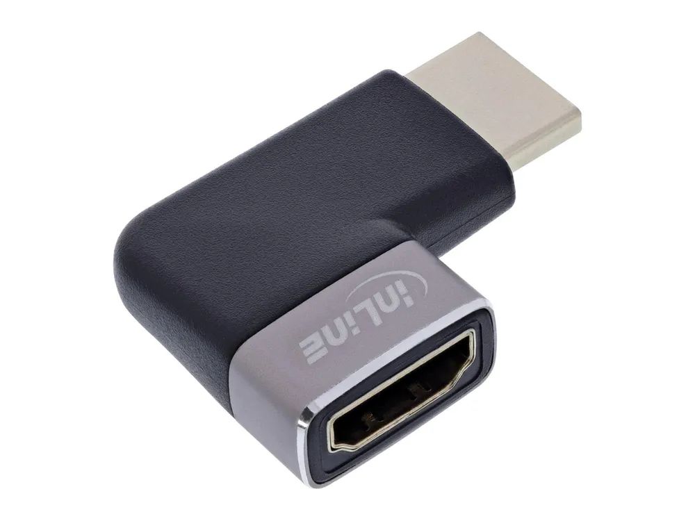 InLine HDMI Adapter - HDMI A Stecker / Buchse - 90° rechts - 8K UHD