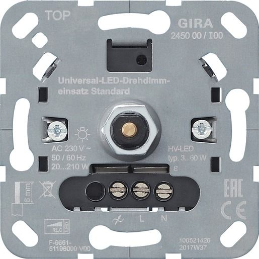 Gira UNI-LED-DREHDIMMEINS. STANDARD / GIRA 245000 S3000 245000