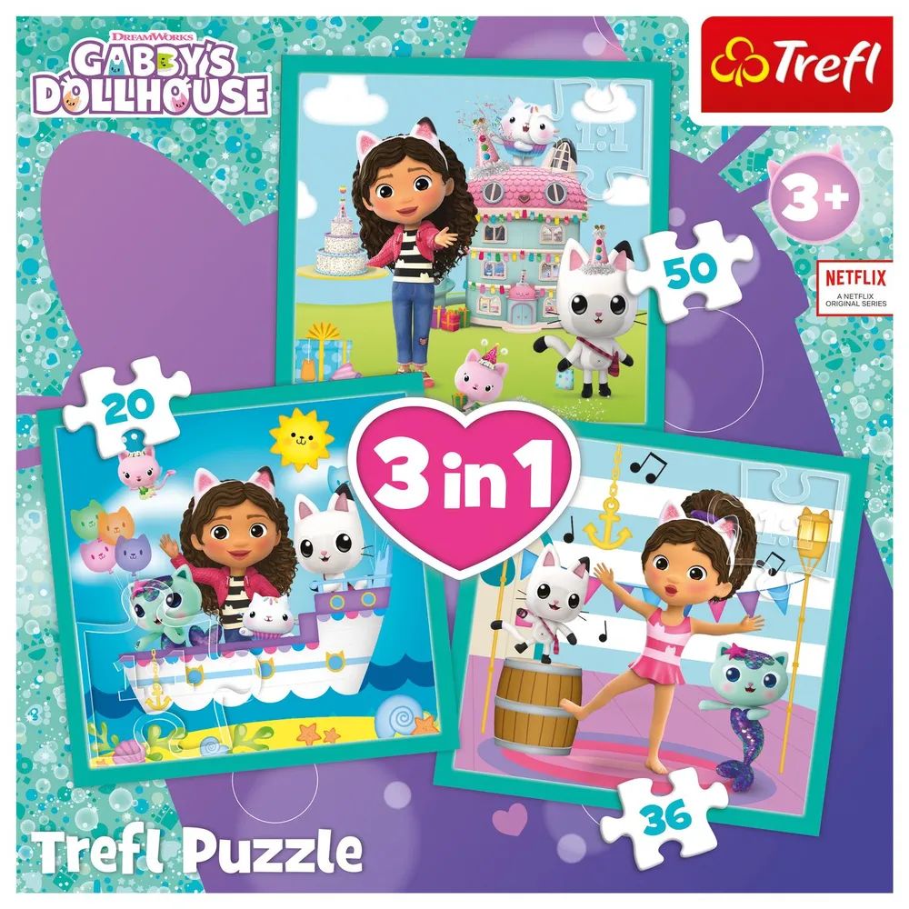 Trefl S.A. Pz. 3in1 Gabby's Dollhouse