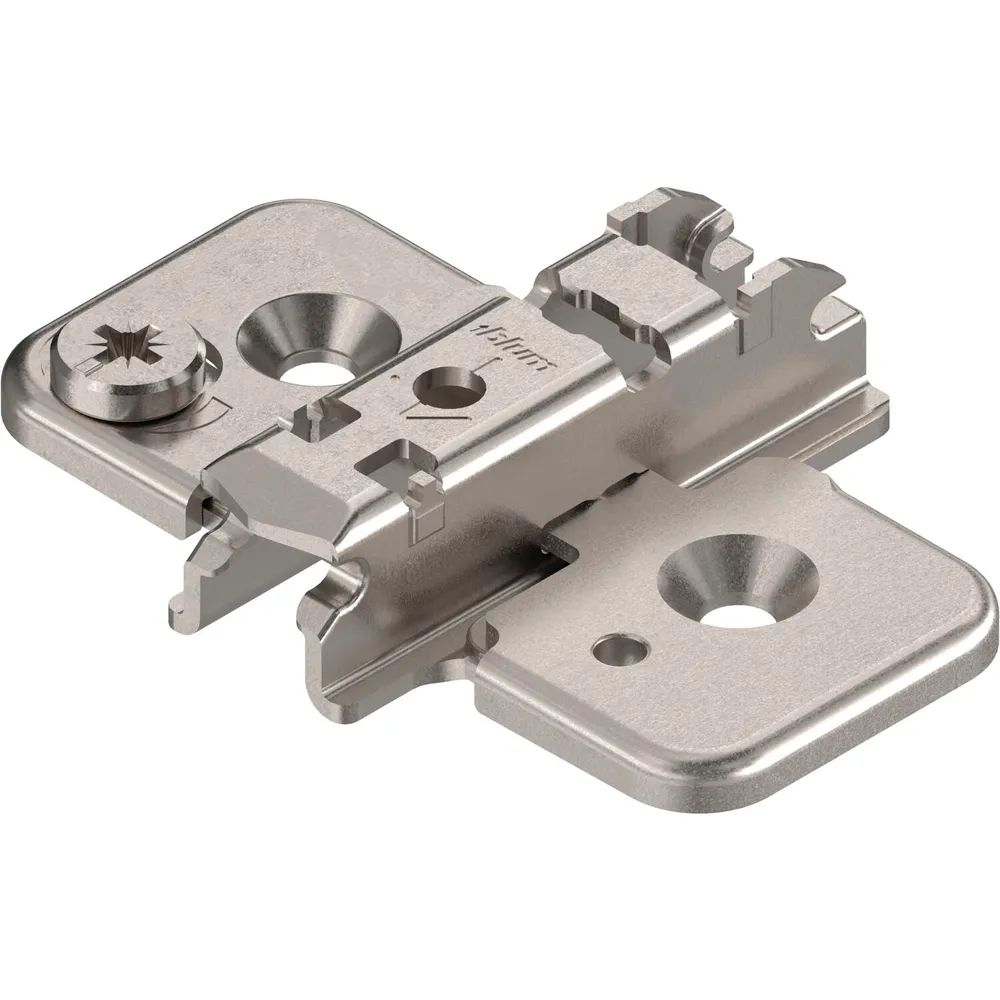 BLUM CLIP Exzenter Kreuzmontageplatte, Stahl, Schrauben, Distanz 3 mm