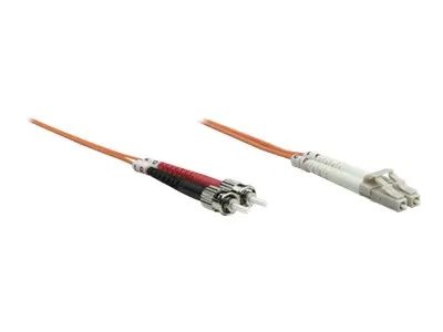 Intellinet Fiber Optic Patch Cable, OM1, LC/ST, 3m, Orange, Duplex, Multimode, 62.5/125 µm, LSZH, Fibre, Lifetime Warranty, Polybag - Netzwerkkabel - ST multi-mode (M)