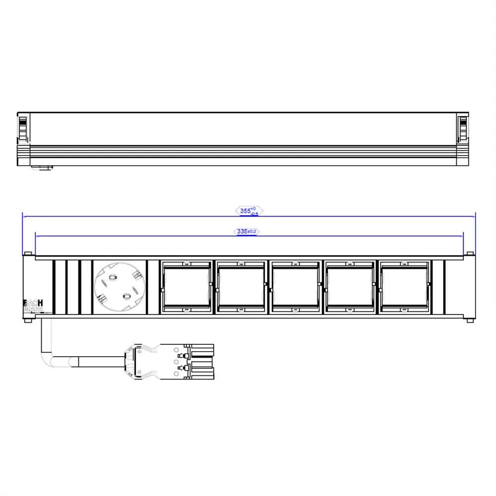 BACHMANN CONI Large 1x Schutzkontakt 5x ABD