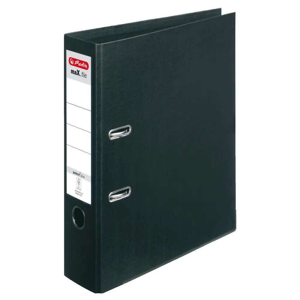 herlitz Ordner maX.file protect plus A4 8cm schwarz