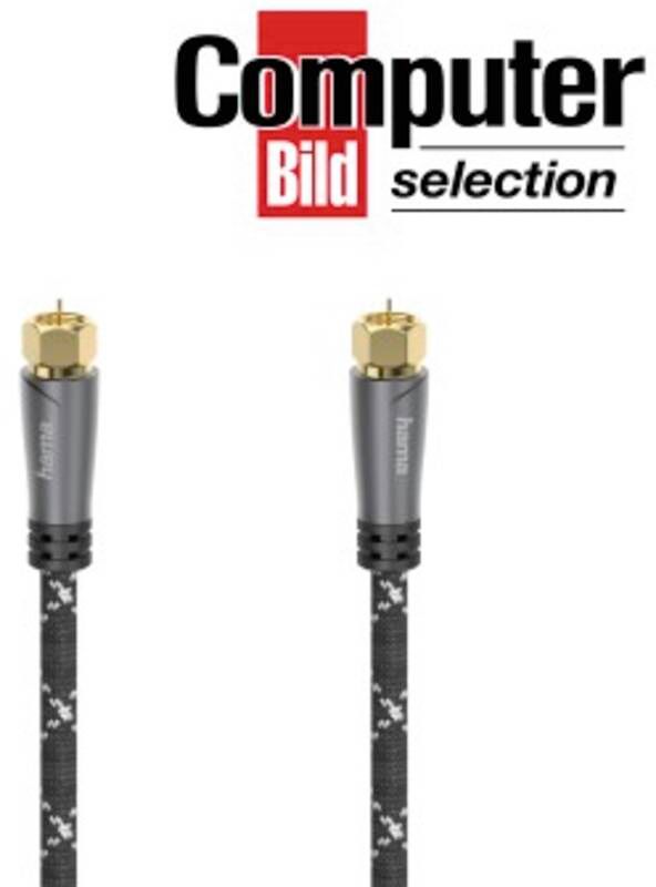 Hama 205078 SAT-Anschlusskabel, 120 dB, 3.0m