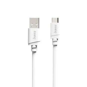 Hama Ladekabel, USB-A - USB-C, 2 m, Weiß