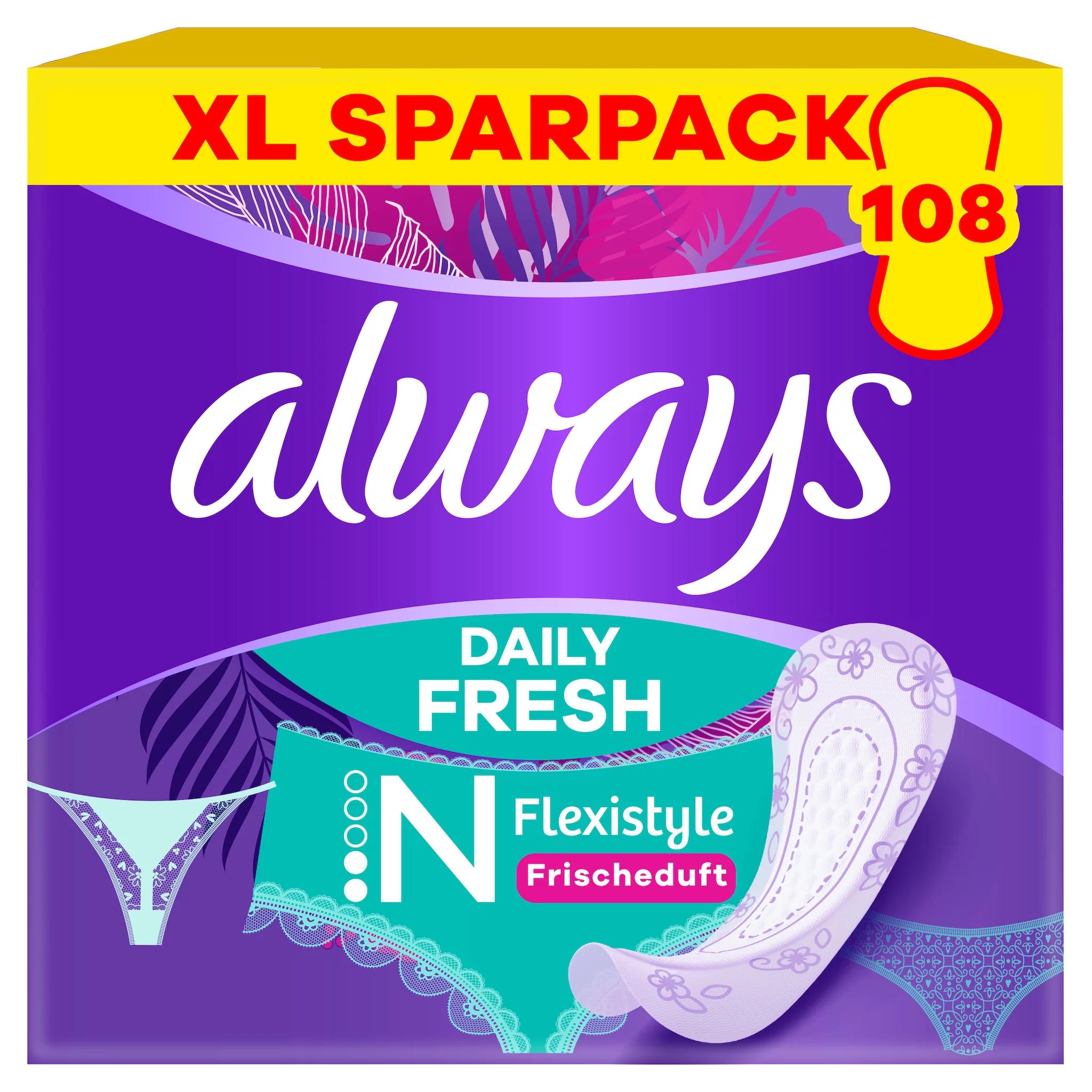 always Slipeinlage Daily Fresh Flexistyle Normal mit Frischeduft Duo BigPack 108