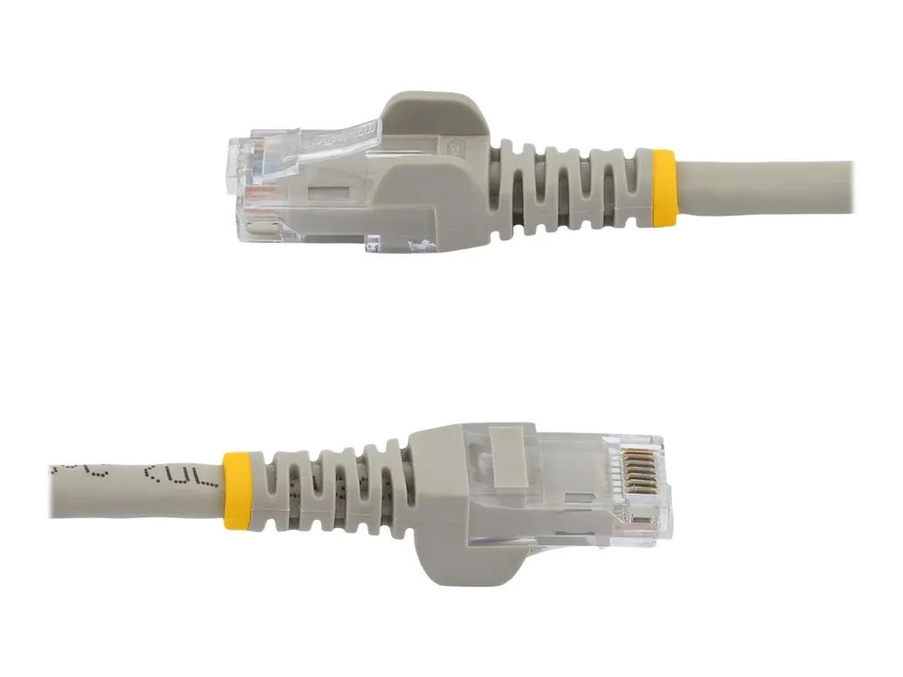 StarTech.com 50cm Cat6 Gigabit Snagless Patchkabel - RJ45 UTP Netzwerkkabel mit Schutzmanschette - Cat 6 Kabel - Grau - Patch-Kabel - RJ-45 (M)