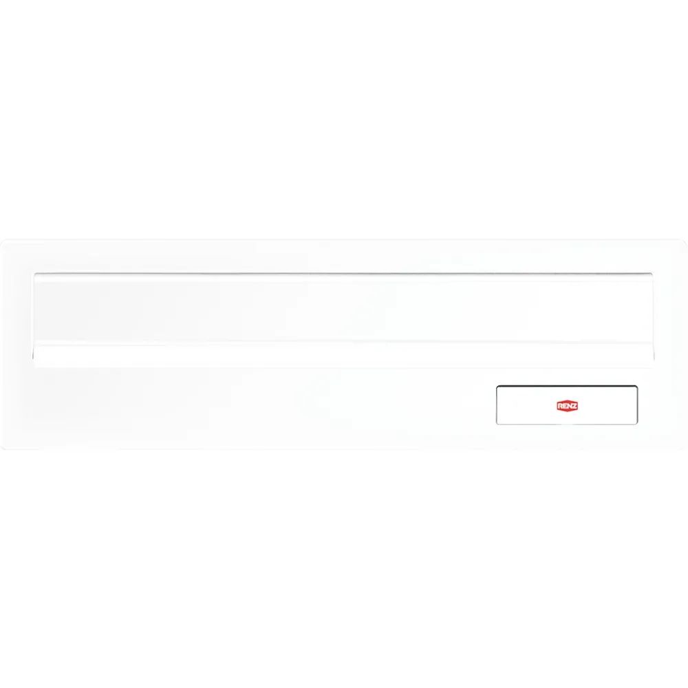 RENZ Frontplatte kombinierbar, eckig, 300 x 110 mm, Stahl weiß RAL 9016