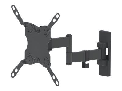 Manhattan TV & Monitor Mount, Wall, Full Motion, 1 screen, Screen Sizes: 13-42", Black, VESA 75x75 to 200x200mm, Max 20kg, Tilt & Swivel with 3 Pivots, Lifetime Warranty - Klammer - für LCD TV - massiver Stahl - Schwarz - Bildschirmgröße: 33-111.8 cm