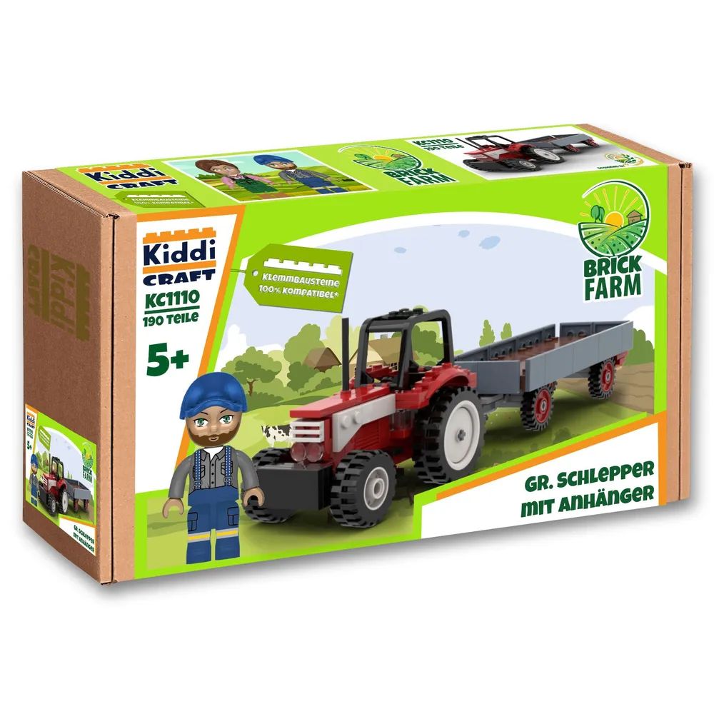 Dark Side Bricks GmbH Großer Schlepper mit Anhänger