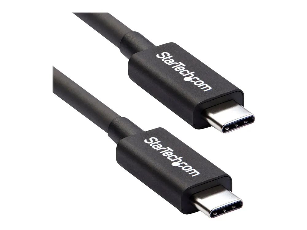 StarTech.com 50cm (1.6ft) Thunderbolt 3 Cable, 40Gbps, 100W PD, 4K/5K Video, Thunderbolt-Certified, Compatible w/ TB4/USB 3.2/DisplayPort - Thunderbolt-Kabel - 24 pin USB-C (M)