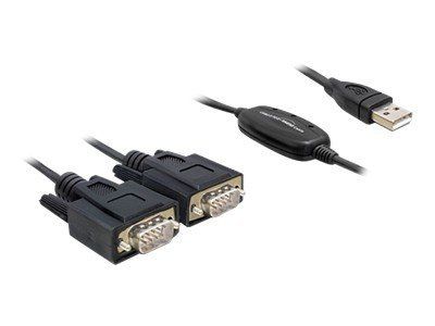 Delock Adapter USB 2.0 > 2 x Seriell - Kabel USB / seriell - USB (M)