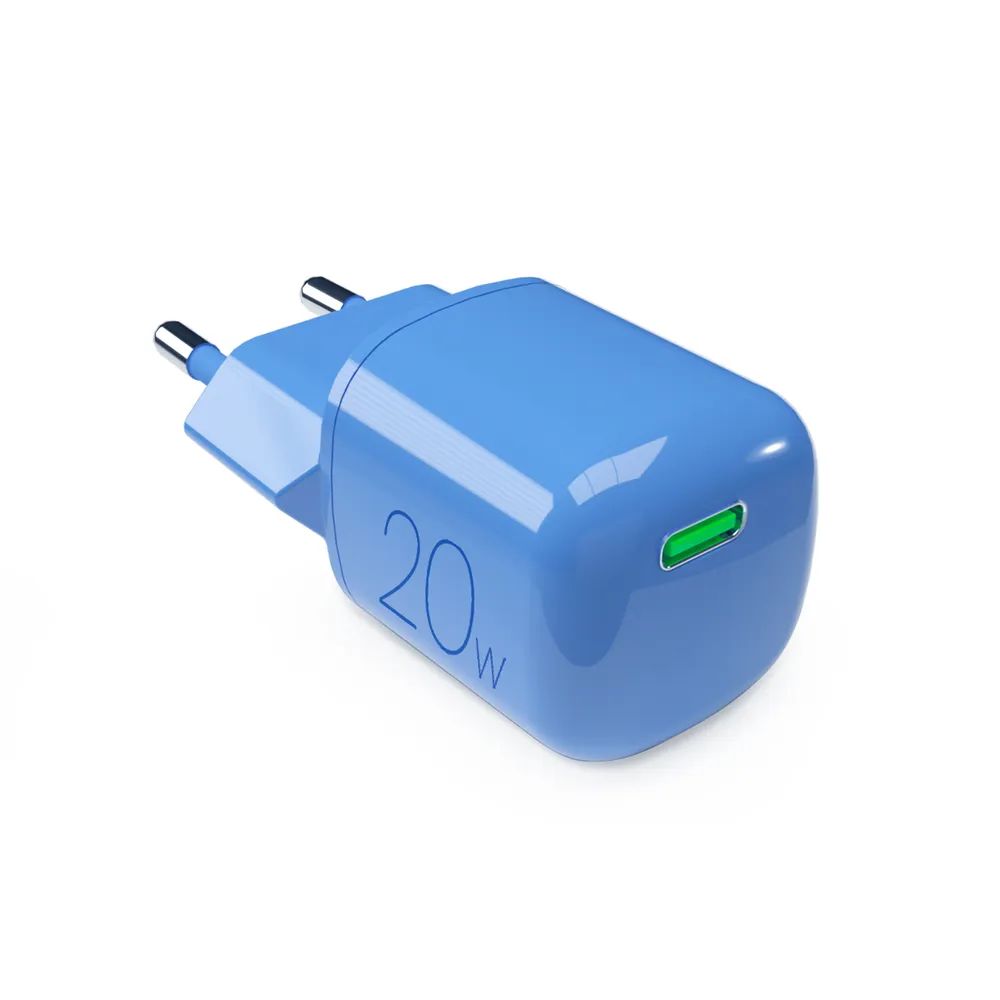 PURO GaN Netzlader, 1x USB-C PD, 20W blau