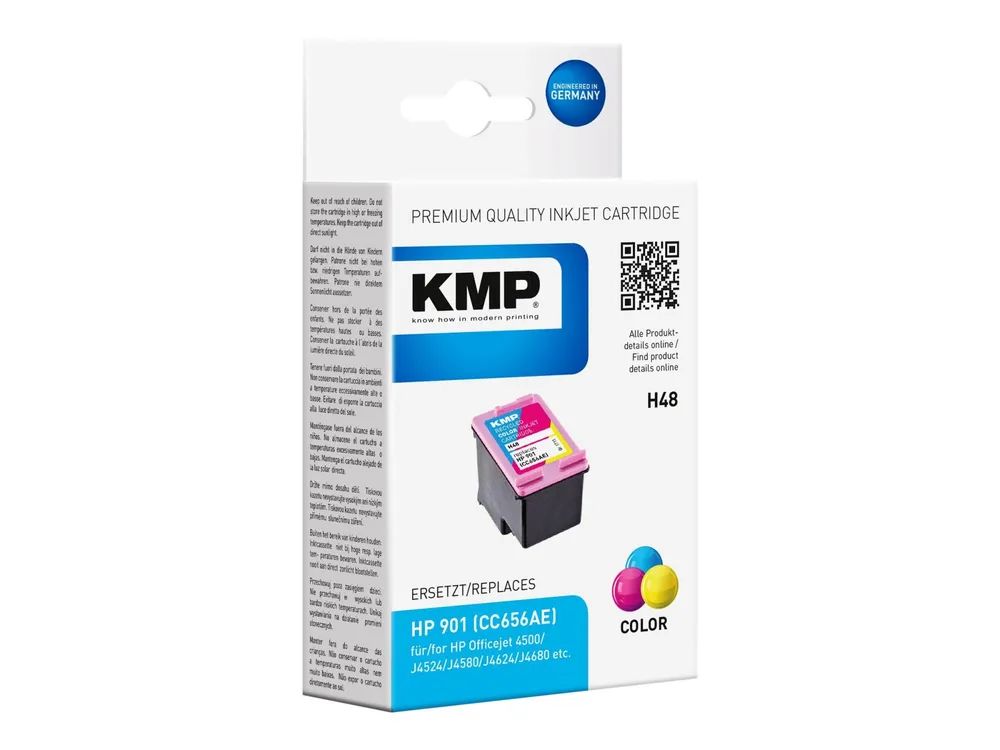 KMP H48 - 9 ml - Farbe (Cyan, Magenta, Gelb) - kompatibel - Tintenpatrone (Alternative zu: HP 901, HP CC656AE)