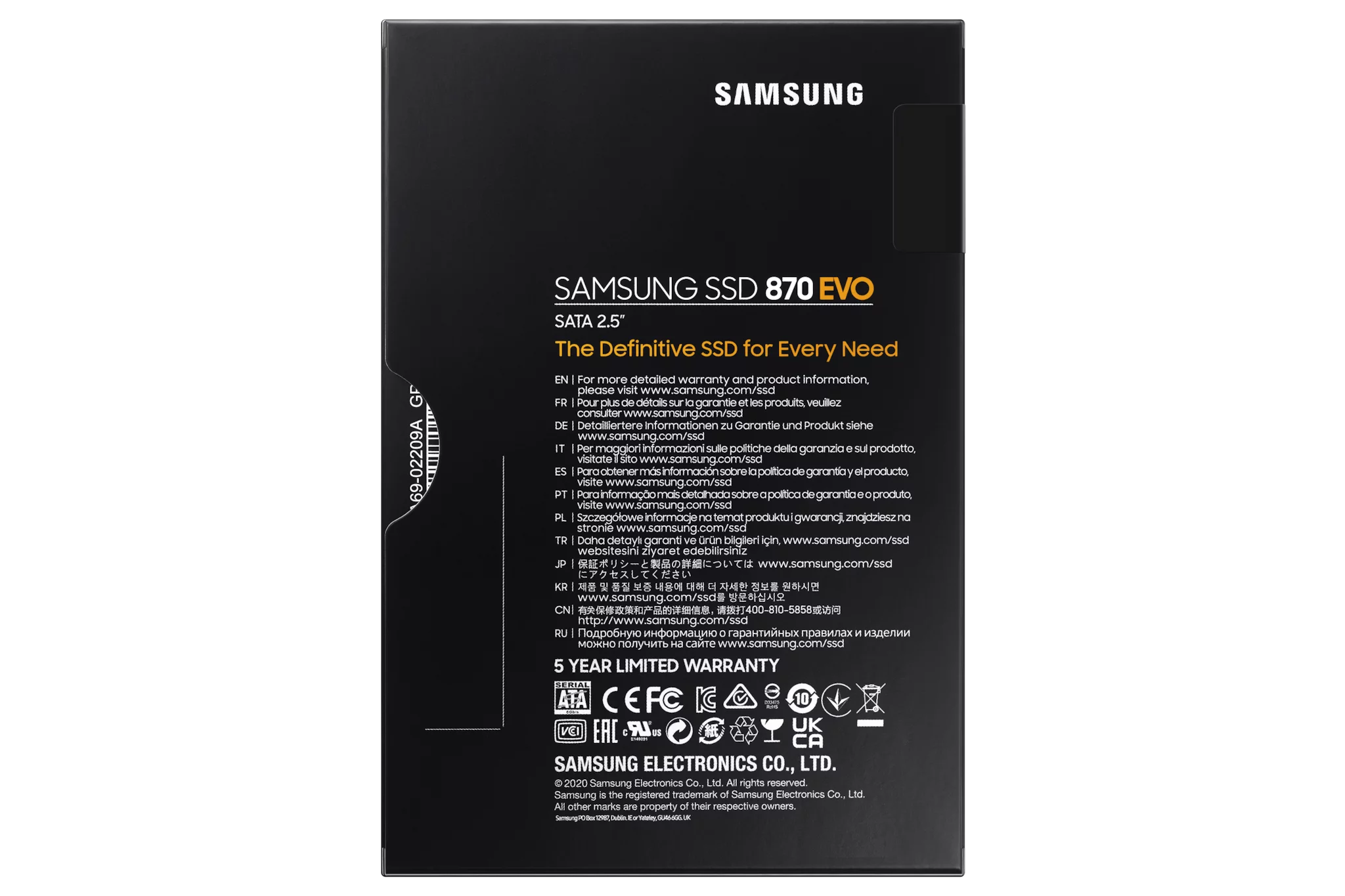Samsung 870 EVO MZ-77E1T0B - SSD - verschlüsselt - 1 TB - intern - 2.5" (6.4 cm)