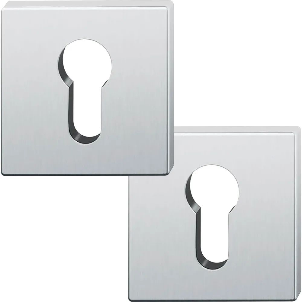 FSB Zylinderrosette quadratisch 12 1704 00010 ASL, Edelstahl matt