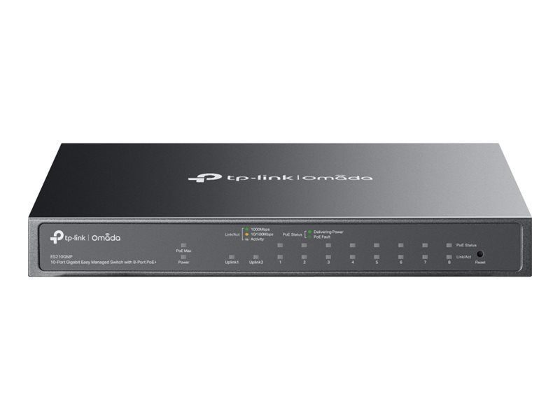 TP-LINK Omada ES210GMP V1 - Switch - managed - 8 x 10/100/1000 (PoE+)
