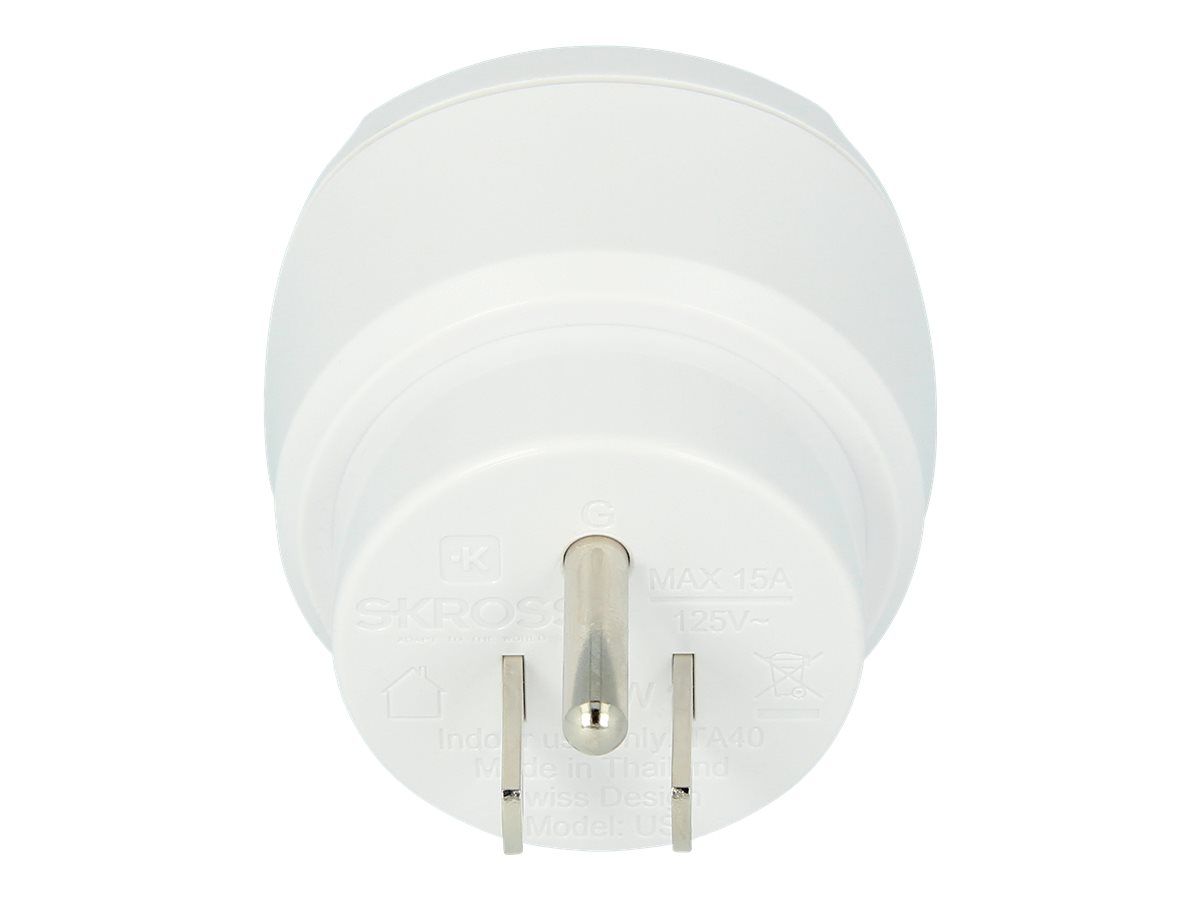 SKROSS Europe to USA - Netzanschlussadapter-Kit - Eurostecker, CEI 23-16/VII / CEE 7/3 (SCHUKO)