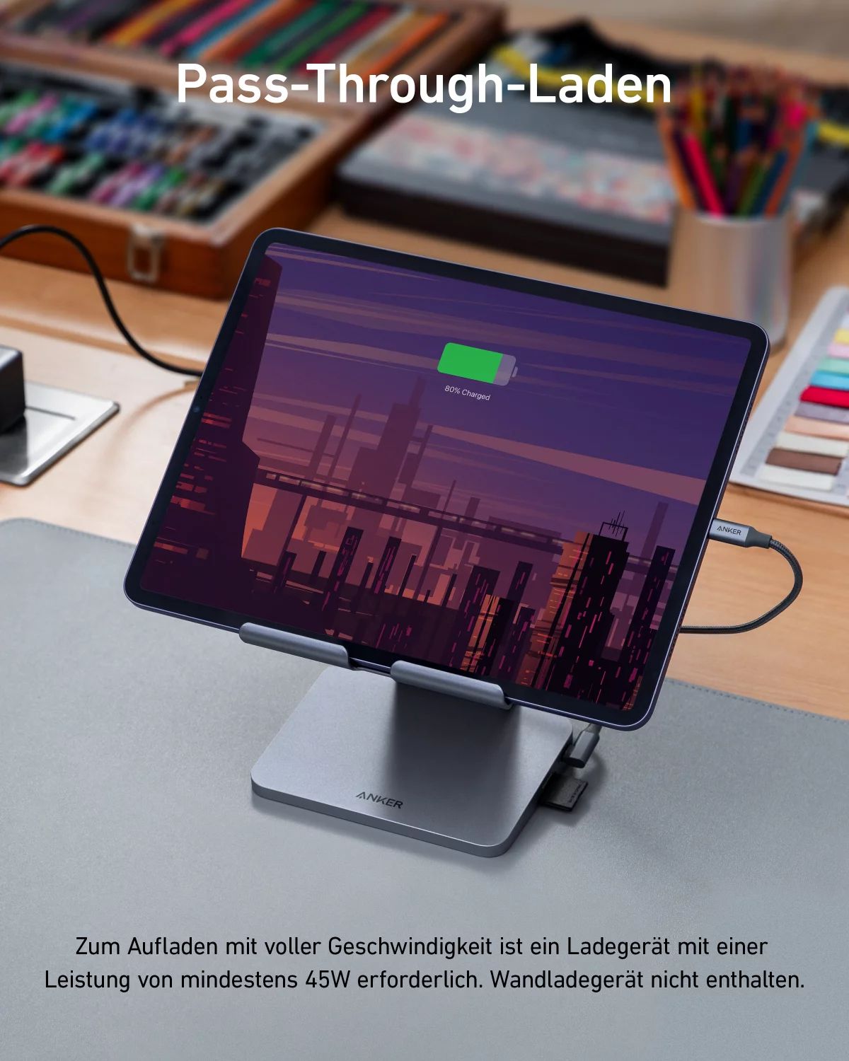 Anker Innovations Anker 551 - Dockingstation + Tablet-Ständer - für Tablet
