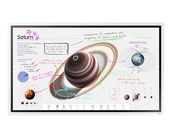 Samsung Flip Pro WM55B - 138.68 cm (55") Diagonalklasse WMB Series LCD-Display mit LED-Hintergrundbeleuchtung - Bildung / Geschäftswesen - mit Touchscreen (Multi-Touch)
