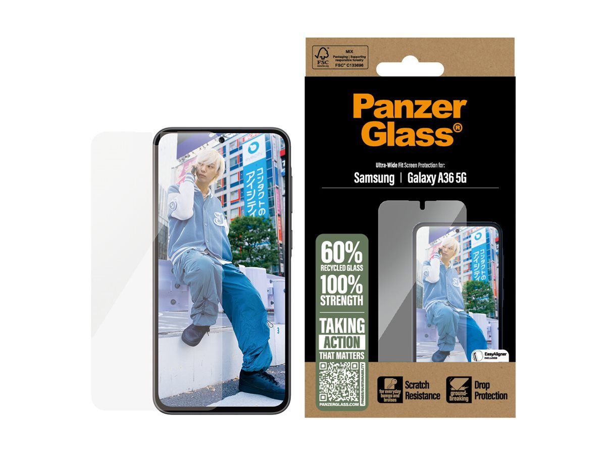 PanzerGlass Bildschirmschutz für Handy - ultrabreite Passform