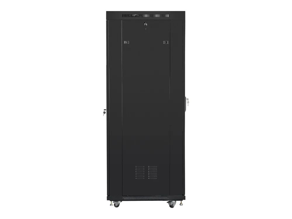 Lanberg Schrank Netzwerkschrank - mit Display, 4 Lüfter - Schwarz, RAL 9004 - 37U - 48.3 cm (19")