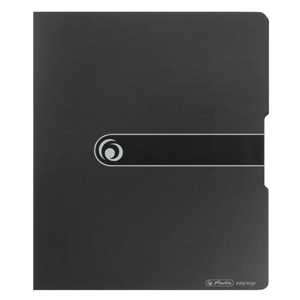 herlitz Ringbuch A4 PP 2-Ring 3,8cm opak schwarz easy orga to go