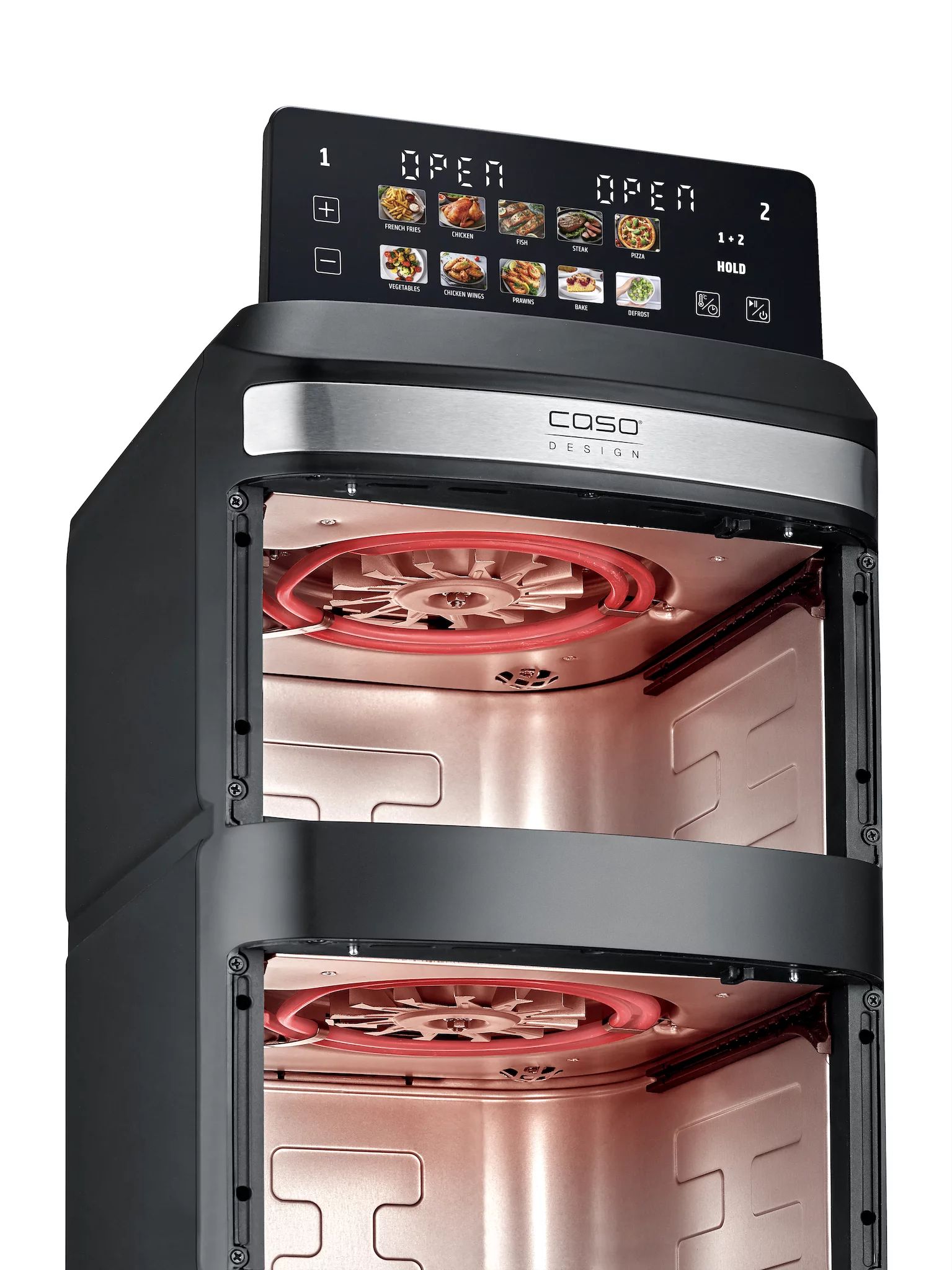CASO AirFry DuoTower, 12,4 l Gesamtvolumen