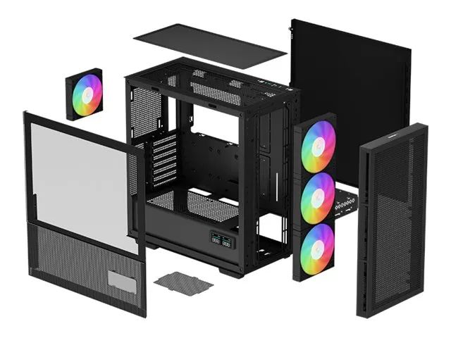 Deepcool CH560 Digital - Mid tower - E-ATX - Seitenteil mit Fenster (gehärtetes Glas)