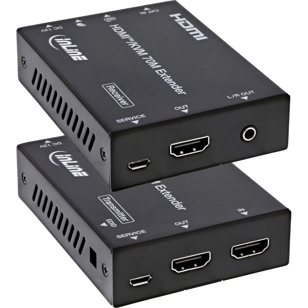 InLine KVM Extender Cat.6 - HDMI 4K/60Hz - 70m - Set