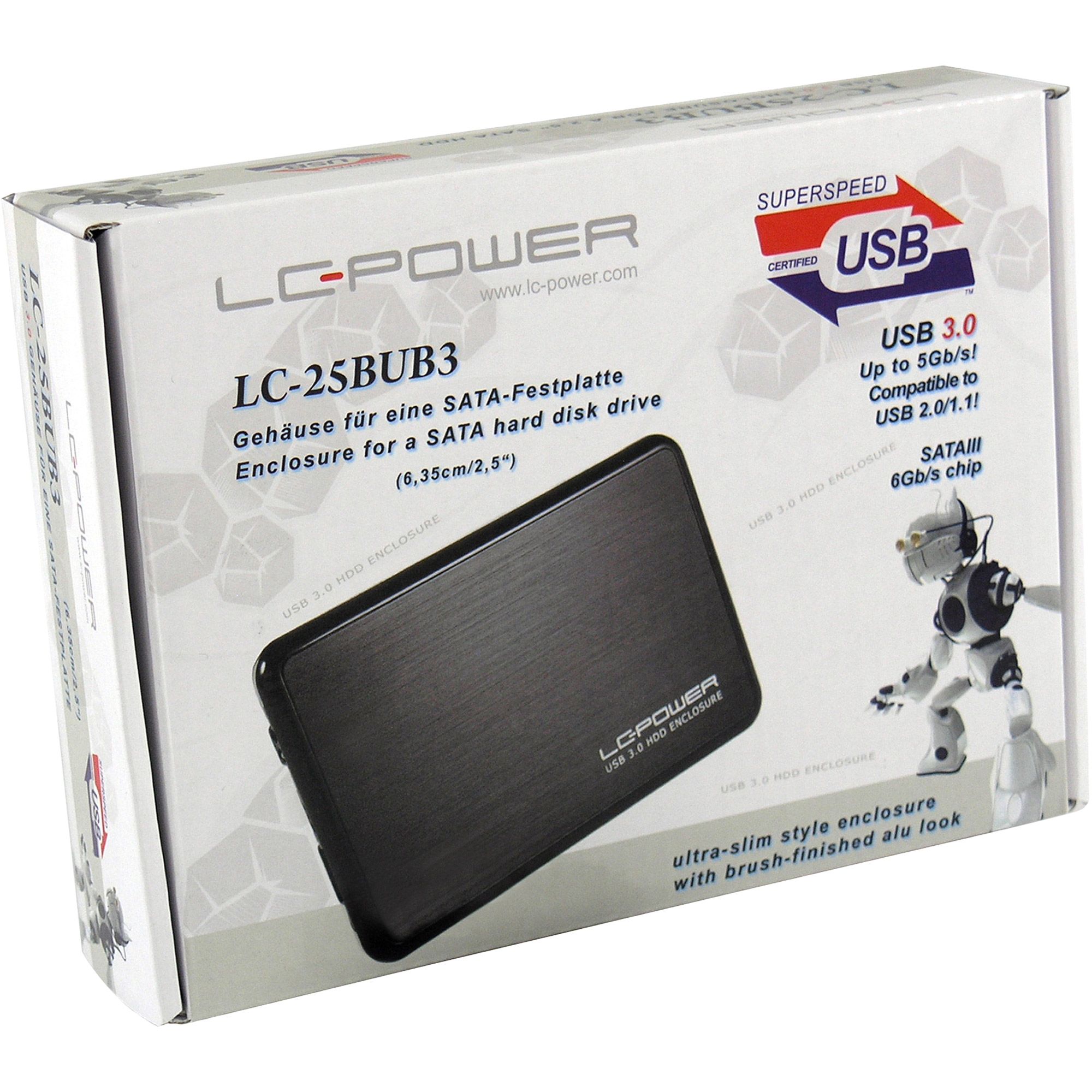 LC-Power LC-25BUB3 - Speichergehäuse - 2.5" (6.4 cm)