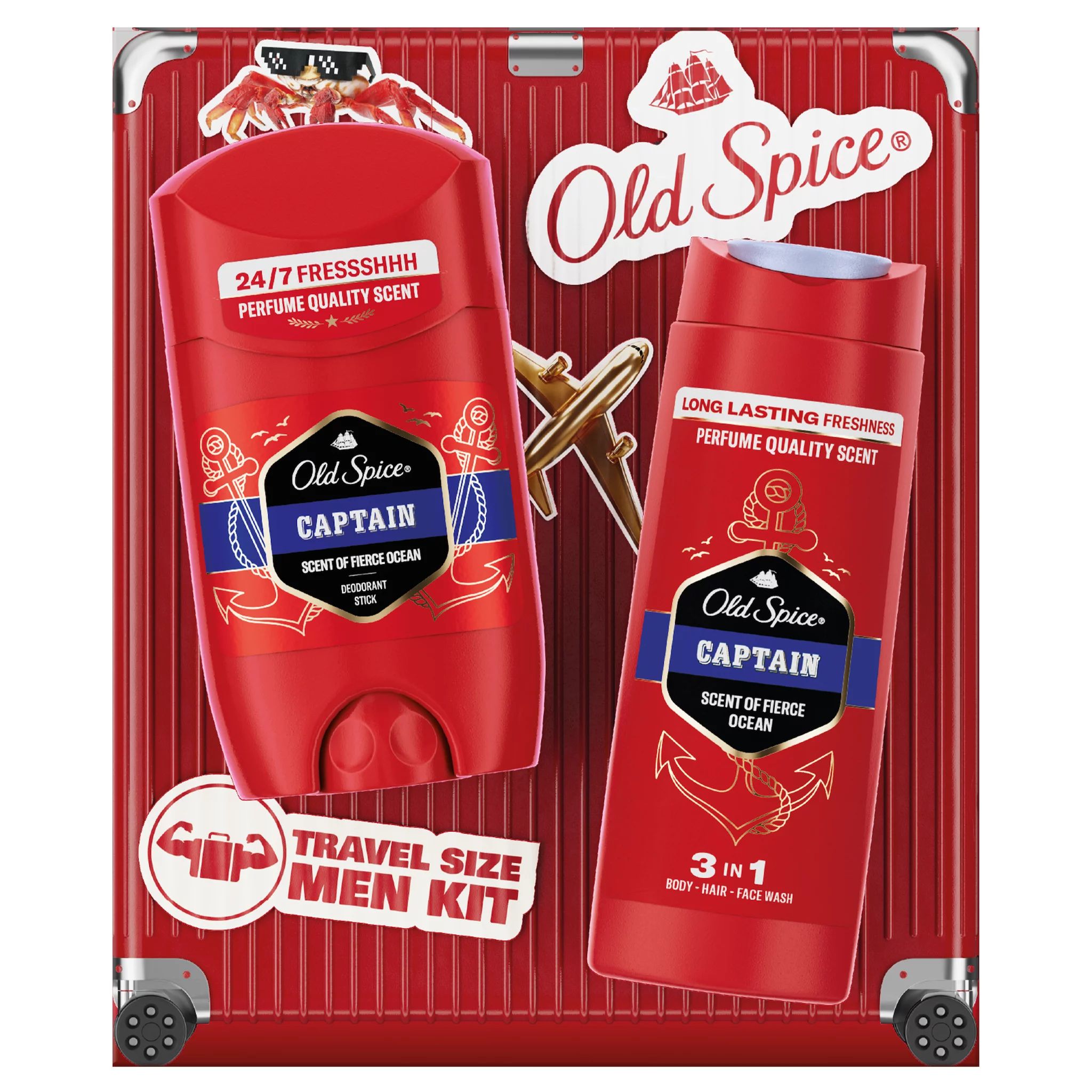 Old Spice Geschenkset Reiseset Captain (Stick, Duschgel 90ml)